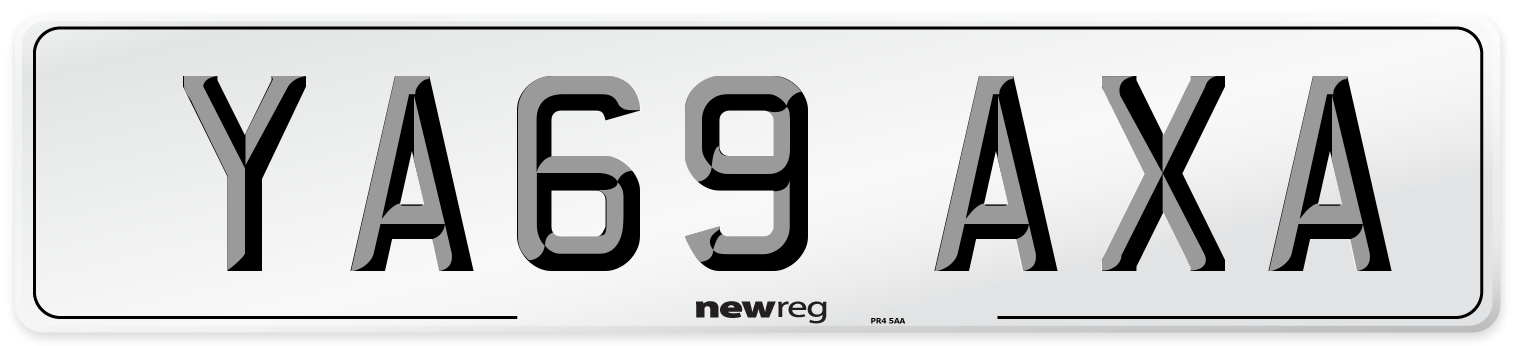 YA69 AXA Number Plate from New Reg